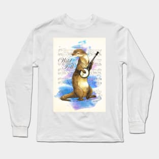 Wild Folk - Otter on Banjo Long Sleeve T-Shirt